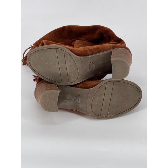 DR. SCHOLL'S Women's Cognac Leather Lydia Round-Toe Knee-High Boots SZ 7.5 - Picture 9 of 12